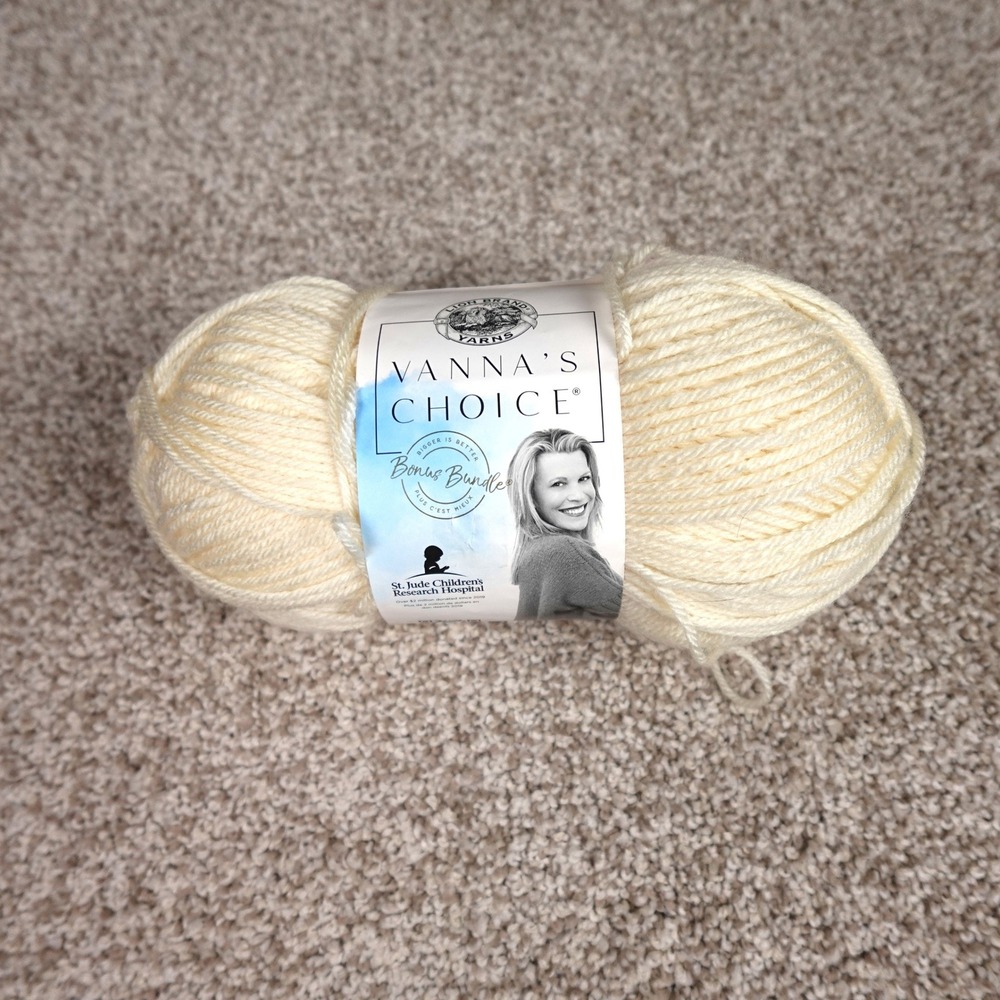 Lion Brand Vanna's Choice Bonus Bundle Yarn Fisherman 098X 5.6oz Acrylic Cream